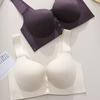 Seamless Underwear Women's Front-buttoned Bra No Underwire Gathering Bra Thin Vest Bra Push Up Bra