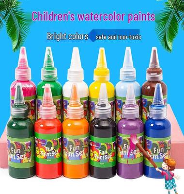 Washable Watercolor Finger Paint Set for Kids - Art & Graffiti Coloring Kit