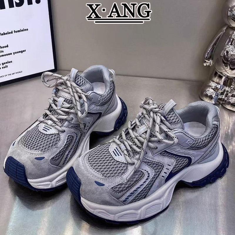 Leather Daddy shoes women's autumn new thick-soled heightening women's shoes fashionable versatile casual sports shoes