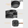 4-Cup Cast Iron Egg Frying Pan Non Stick Egg Cooker with Handle Crepe Pan Suitable for Gas Stove & Induction Cookware