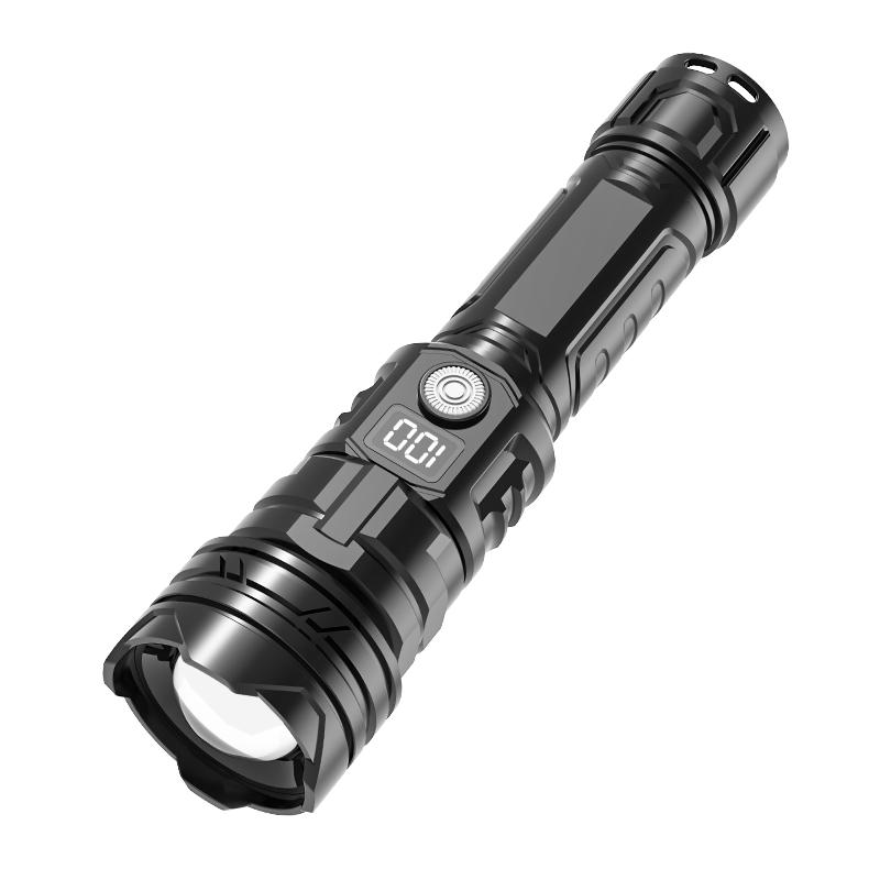 High Power  LED Flashlights Built-in battery USB Rechargeable Strong Hand Light Multifunctional Torch Lamp For Emergency Camping