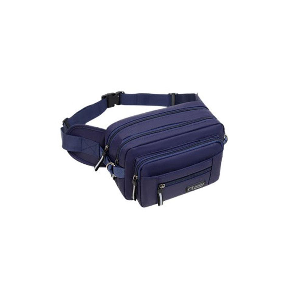 Zipper Waist Bag Multi Layer Shoulder Bag Fashion Sport Chest Bag Travel