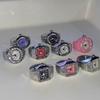 Anillos de Reloj Mini Punk Vintage Correa de Aleación Relojes de Moda Anillo Anillos de Pareja para Hombres y Mujeres Joyería Reloj Anillos de Reloj de Cuarzo Romanos