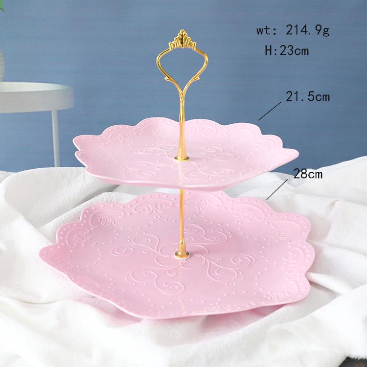 

Two-Tier Dessert Stand: Creative Wedding and Party Display for Cake, Candy, Pastries, Tea, and Fruit