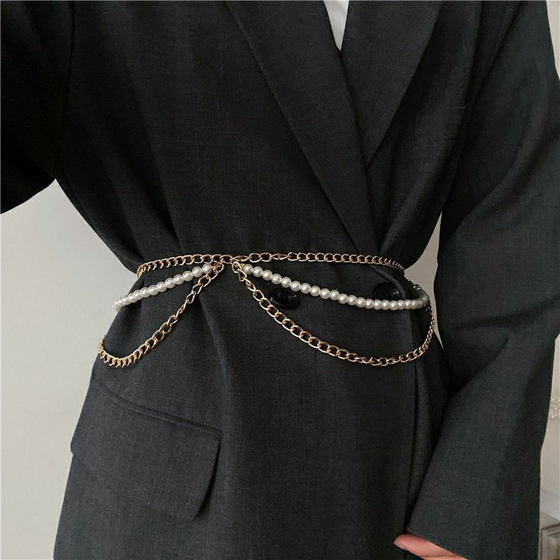 Pearl Fashionable Retro Waist Chain For Women Great For Summer Dresses And Attire Stylish