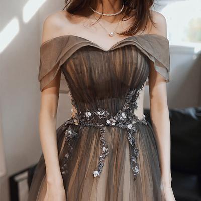 Evening Dress 1011 New Starry Sky Design Sense Art Test Performance Annual Meeting Dress Summer