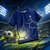 Camiseta de Fútbol de Manga Corta Unisex para Niños 2-14 Años Camiseta de Fútbol Transpirable para Exteriores Ropa Informal para Niños