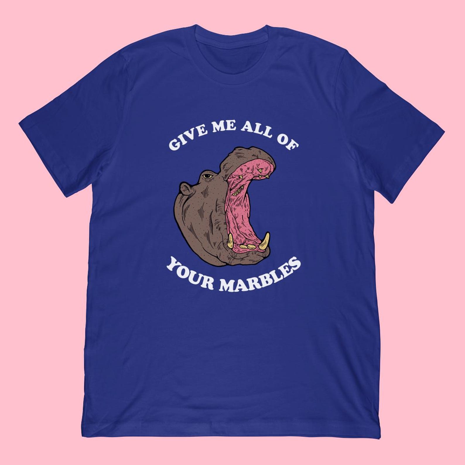 Hungry Hippo T-Shirt | Funny Meme Gift, Nature Lover Apparel S