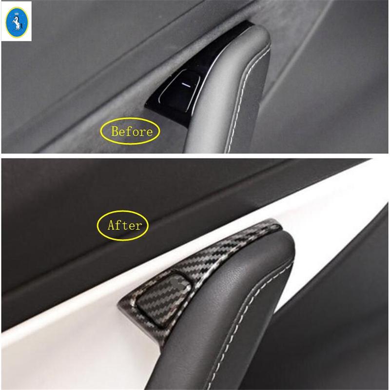 Lift Button Steering Wheel Read Lamps Air AC Panel Cover Trim For Tesla Model Y Carbon Fiber Interior Refit Accessorie