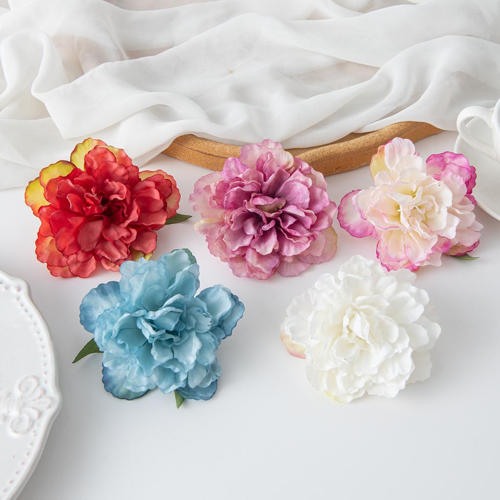 100 Stück Künstliche Pfingstrosen Hochzeit Brautparty Weihnachten Heimdekoration Gartenbögen DIY Geschenkbox Heißer Verkauf Blumenkopf