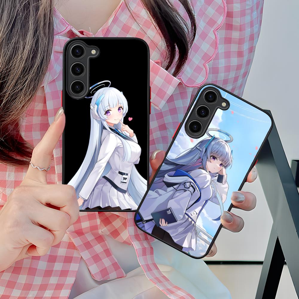 Blue Archive Ushio Noa Silicone Mobile Phone Case for Samsung Galaxy S26 S25 S24 S23 S22 S21 Plus FE Ultra Colorful Cover