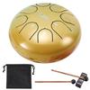 New Steel Tongue Drum 6 Inch 8 Notes Rain Drum Hand Pan Drum with Carry Bag Drum Mallets Music Book Sound Healing Instruments