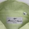 Massimo d'Augusto Lime Green MAX6 100% Linen One-Piece Button-Down Shirt Tops M Lime greenUsed