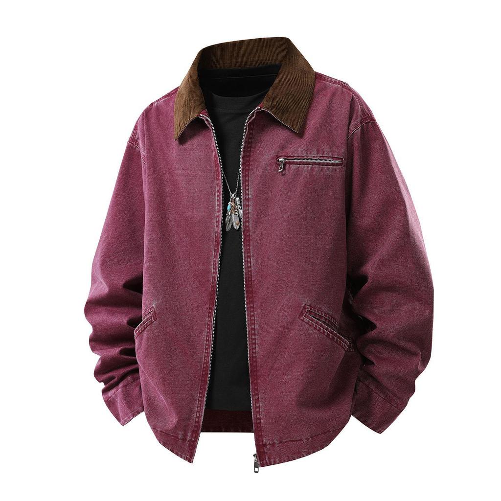 Herren Kunstlederjacke im Zweiteiler-Look: Winddicht, Lockere Passform, Jugendlicher Stil für Herbst/Winter