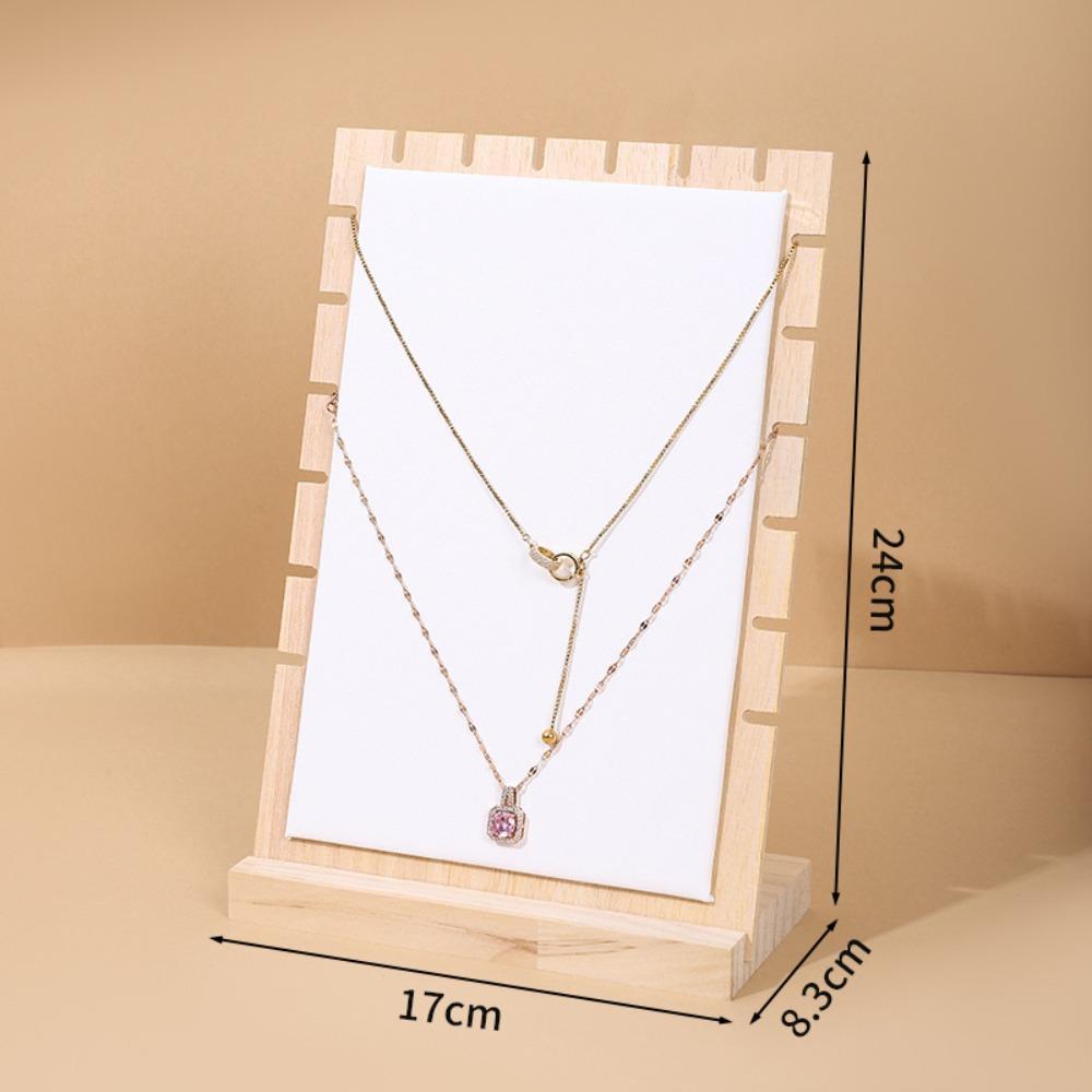PU Jewelry Display Stand Wood Bangle Storage Rack New Earrings Shelf  Jewelry
