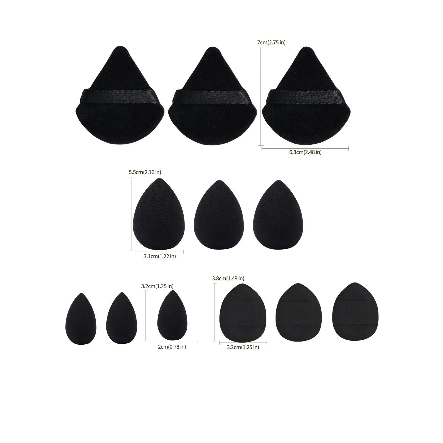 

12 шт., набор слоек для макияжа, спонж для смешивания, треугольная пудра, слойка для пальцев, воздушная слойка для безупречного макияжа, инструмент для красоты, инструмент для лица