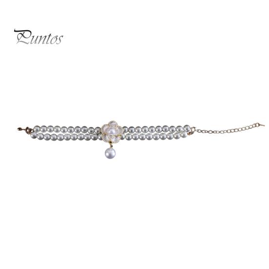 

Шикарный ошейник для домашних животных с подвеской в ​​виде цветка из искусственного жемчуга, двухслойное ожерелье для кошек и собак, модные регулируемые элегантные аксессуары для праздничных вечеринок XS белый