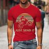 Just Send It Print Shirt Motorcycle Graphic Men Women T-shirts Vintage Style Motocross Gift Classic T Shirts Street Men Tshirt
