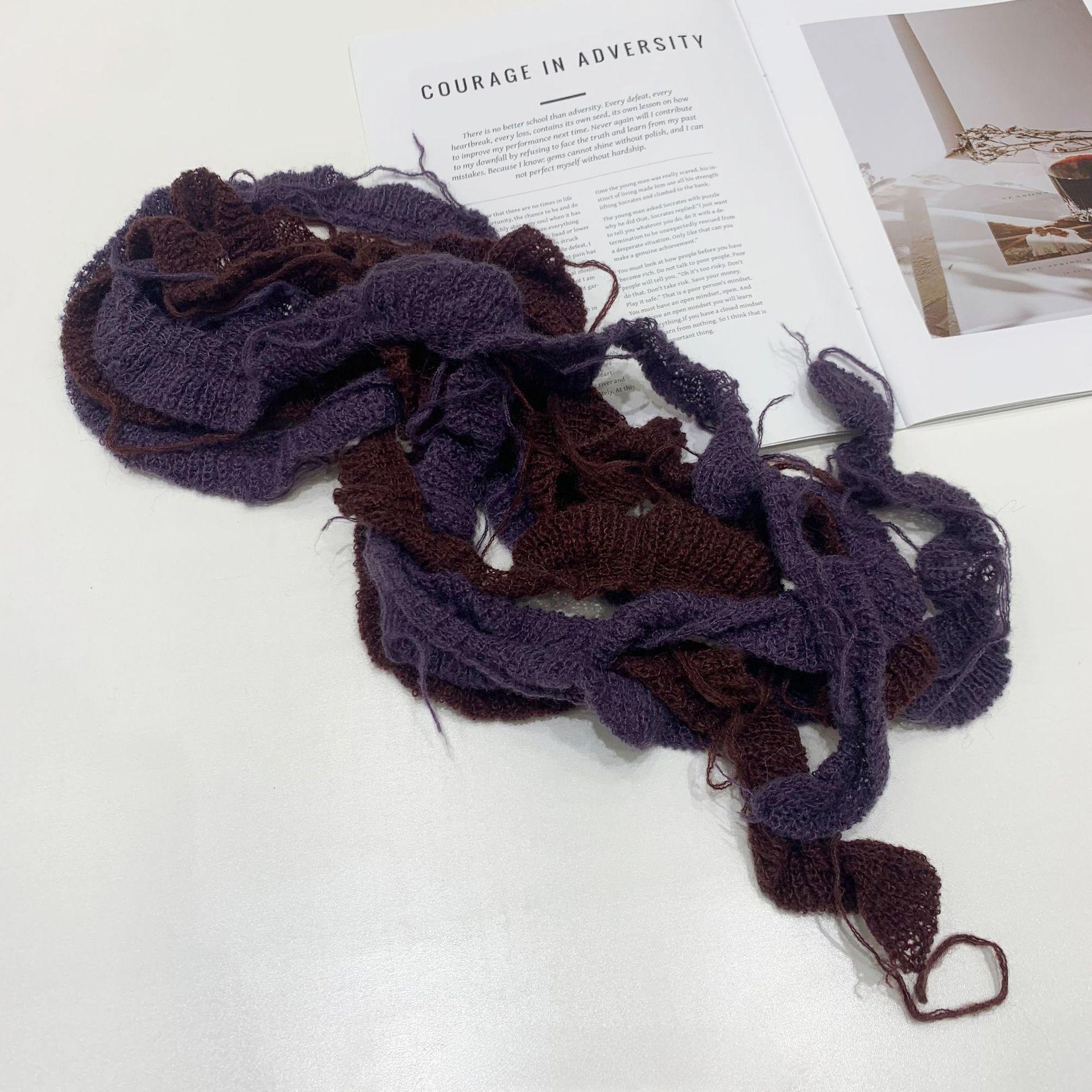 

Двоколірний спіральний шарф-волан з китицями - Жіночий осінньо-зимовий модний аксесуар