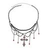 Women's Dark Style Crystal Tassel Iron Chain Body Jewelry