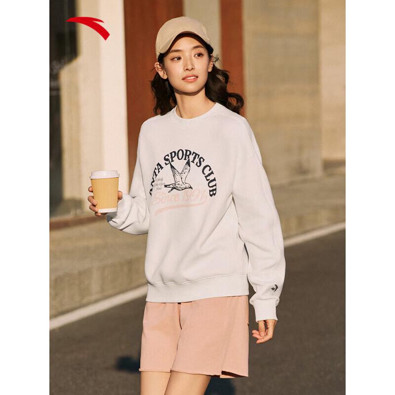 Anta Women's Printed Fleece Pullover Sweatshirt