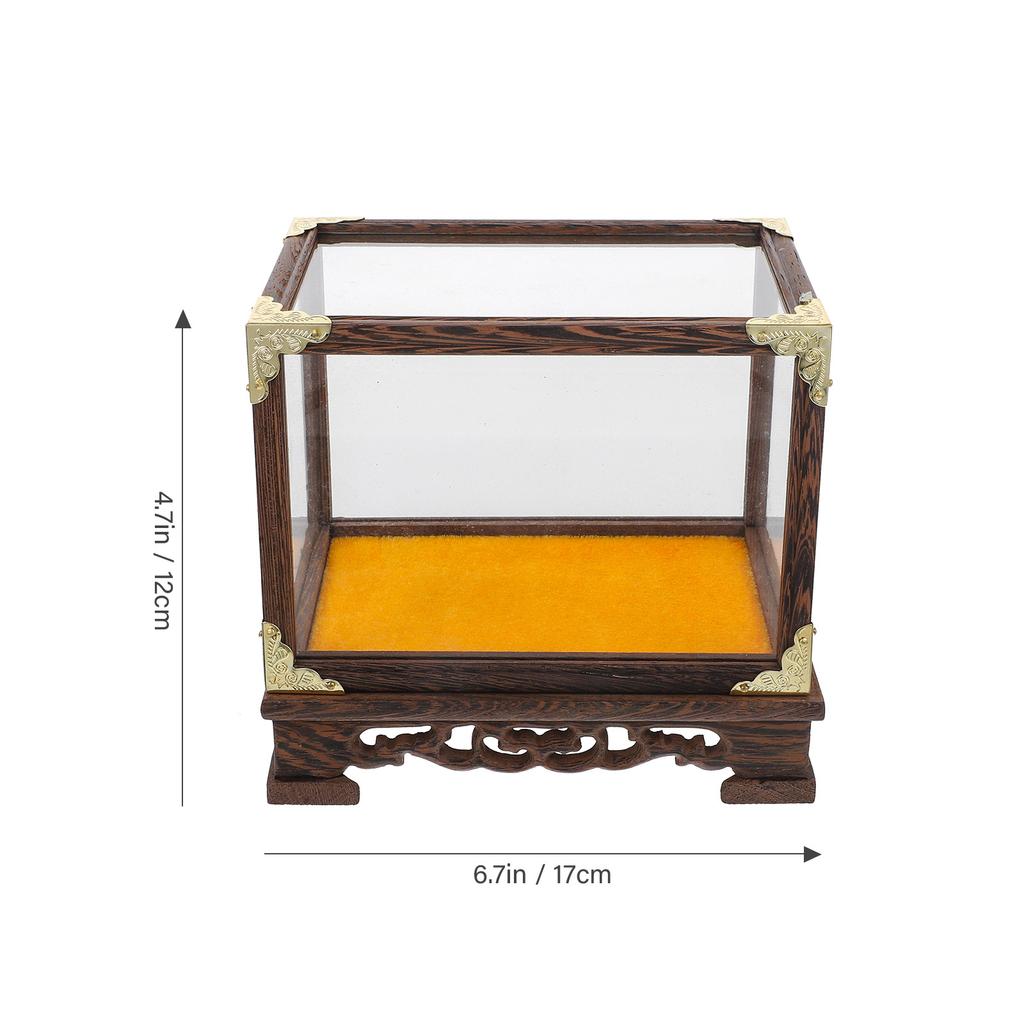 Buddha Statue Display Case Premium Material Desktop Storage Box Transparent Home Vase Display Accessory Craft Ornament Box