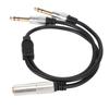 Plug and Play 6.35mm 1 To 2 Y Splitter Cable 1.6ft Speaker Y Extension Cable  Audio Equipment