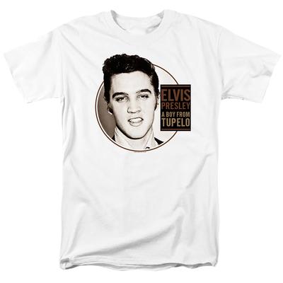 Elvis Presley Tupelo Herren T-Shirt Weiß Offiziell Lizenziert
