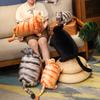 30-50cm Fat Cat Plush Doll 3D Simulation Big Head Small Body Anime Pillow Home Decoration Accompanying Warm Gifts PP Cotton Full and Soft Cushion
