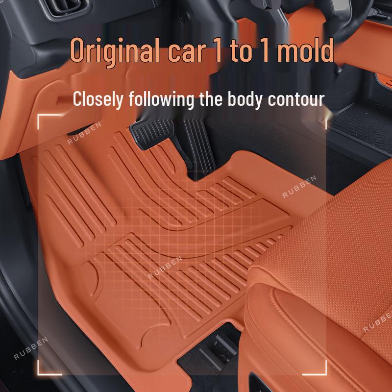 Deep Blue S05 Car Floor Mats: TPE Full Surround, Fits 26 Models, Customizable Car Accessories.