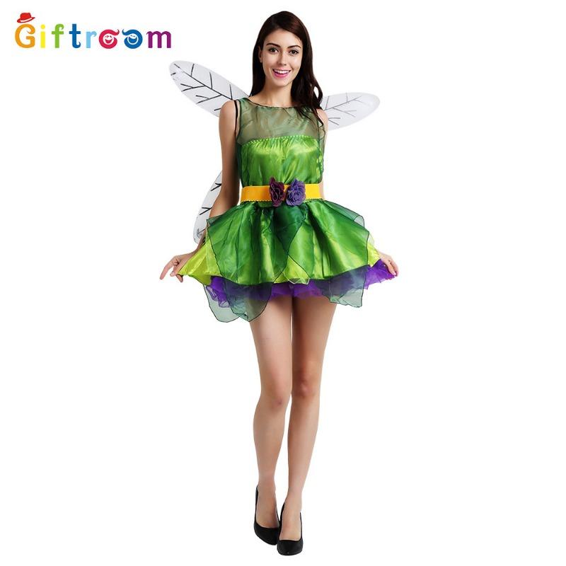 Carnival Western Green Elf Fairy Princess Dress Masquerade Ball Play Stage Play Performance Costume