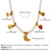 Charming Cross Droplet Oil Corn Cabbage Pendant Bracelet & Necklace Set