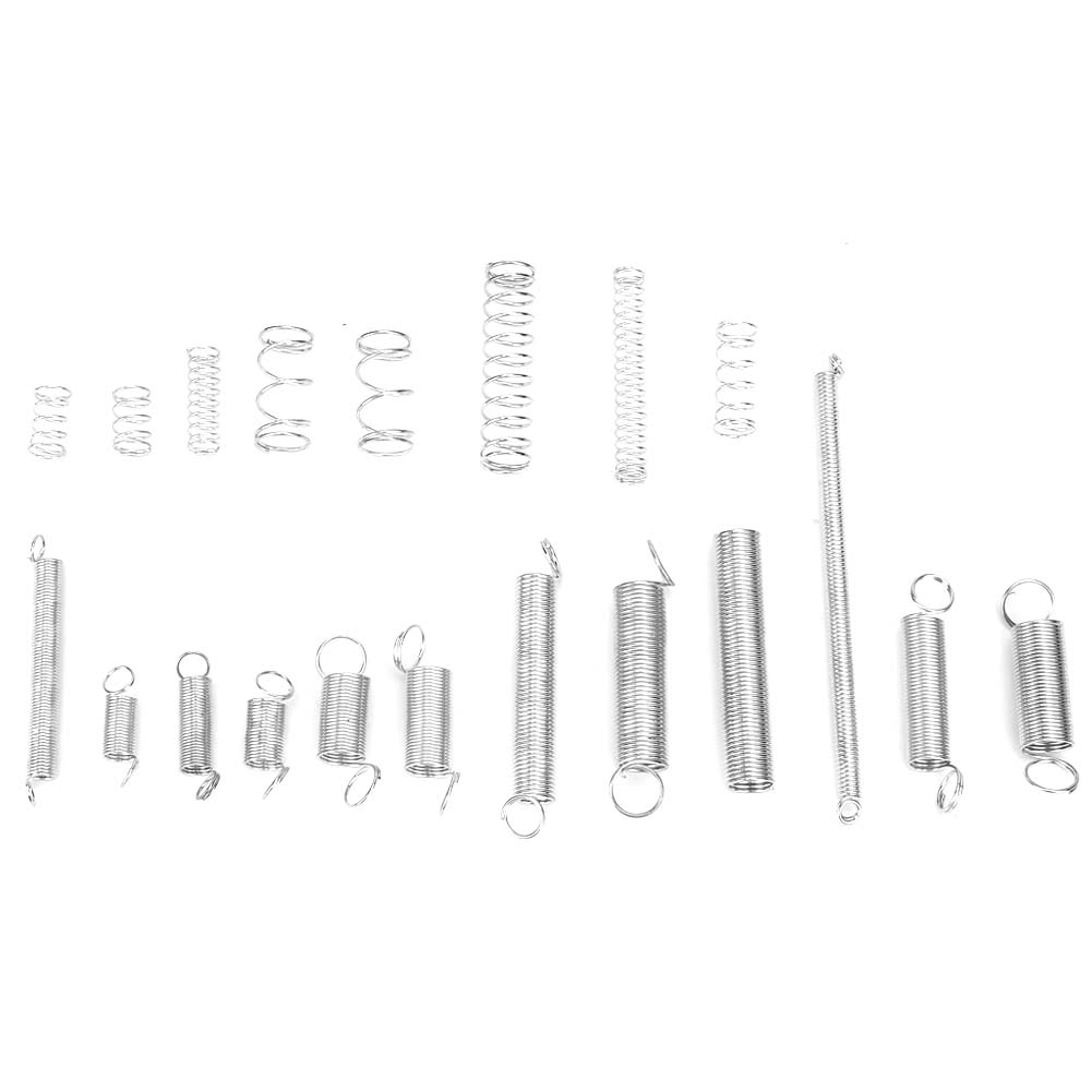 200 st/set Förlängningsspänning Kompressionsfjäder Sortiment Metallfjädrar Kit