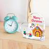 Christmas Atmosphere Heart Acrylic Ornament Desktop Decoration Transparent Stand