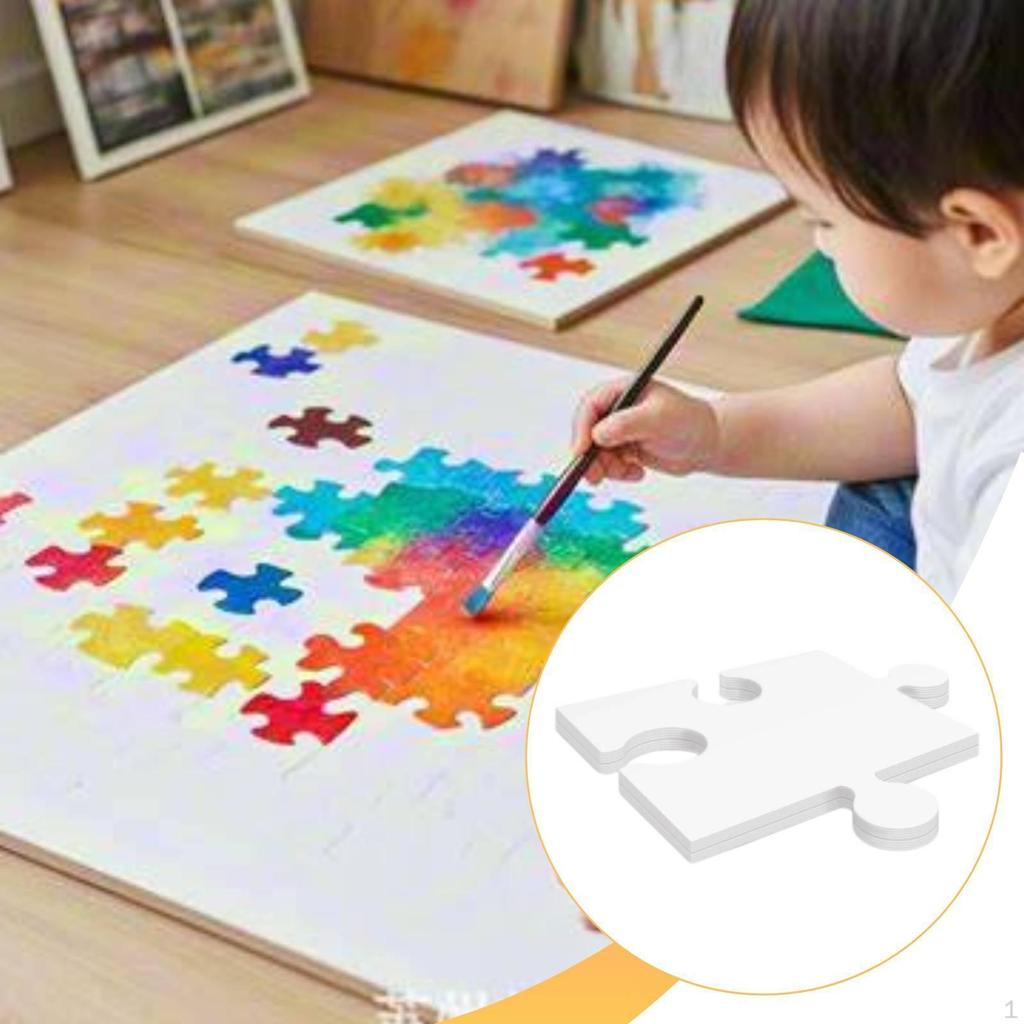 24x Blank Puzzle Templates for Kids Adults Art Crafts DIY Drawing Versatile