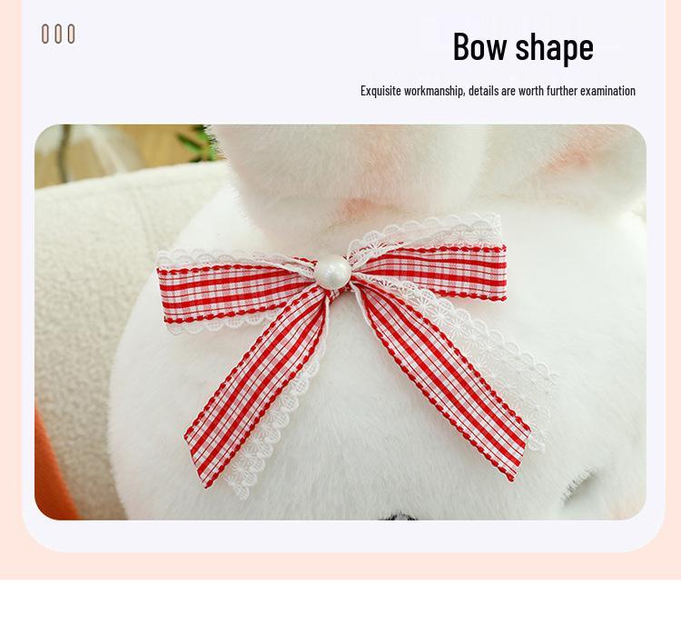 Adorable Strawberry-Holding Rabbit Plush Toy - Soothing Sleep Stuffed Animal Rag Doll for Girls' Birthdays