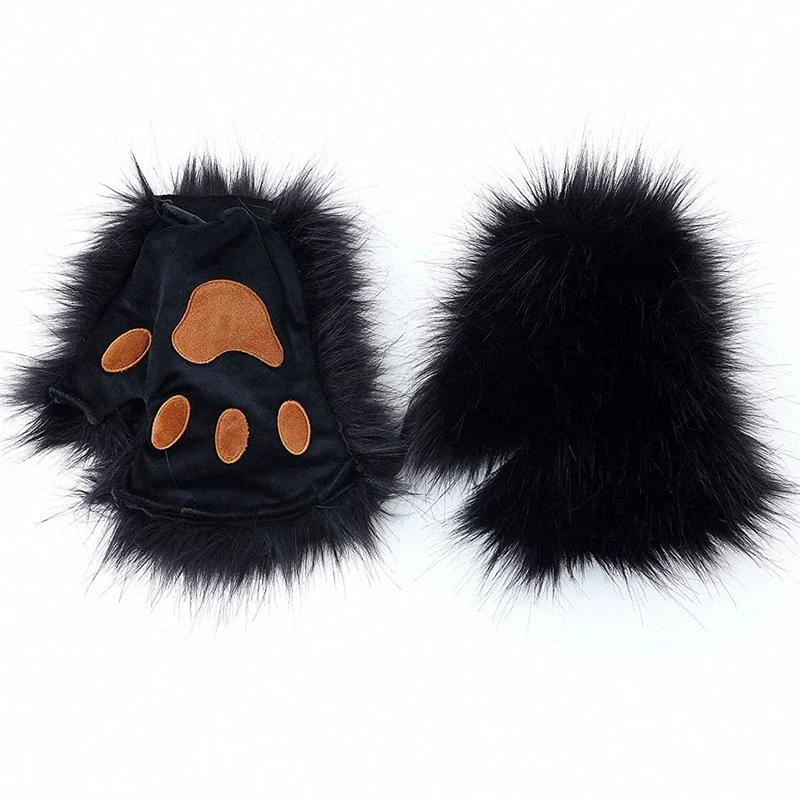 Nouveau Renard Queue de Loup Fait Main Oreilles de Loup Renard Serre-tête et Queue en Fausse Fourrure pour Halloween Accessoires de Costume de Cosplay Cosplay