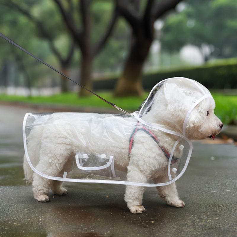 Transpicuous Recyclable Dog Rainwear With Easy Snap Conclusion Generous For Active Animals In Wet Weather
