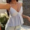 Y2K Spicy Girl Lace Stripe Camisole Sleeveless Vest