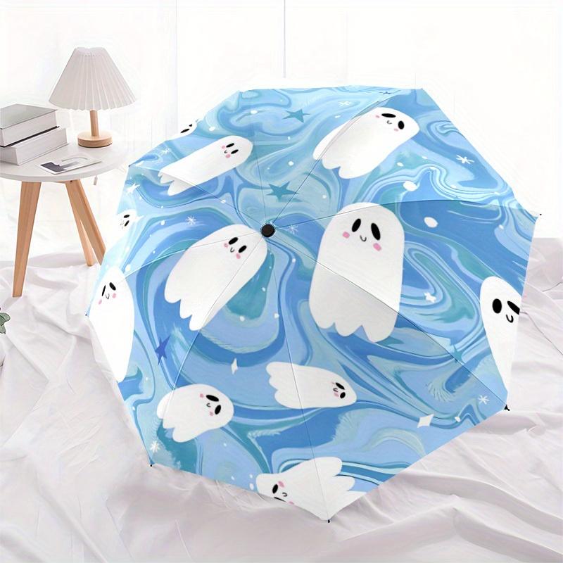 1pc Ghostly Clouds Auto Open/Close Umbrella with One Touch Button,, Windproof Design   Lightweight Portable Umbrella for Women & Men6056