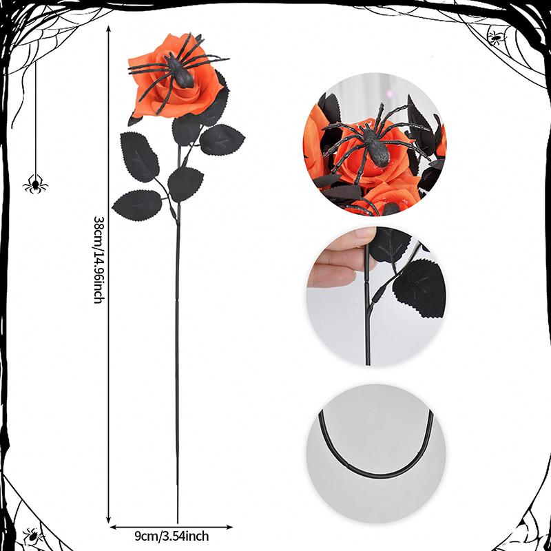 1 szt. Dekoracja stołu Kwiat Horror Dekoracja Wypełniacz do wazonu Jesienne Sztuczne Róże Halloween Dostępnych wiele opcji