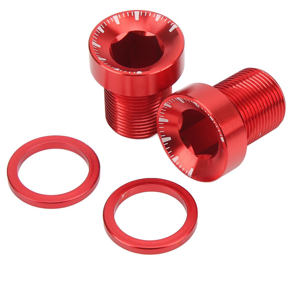 2Pcs Bike Crank Screw Spline Centre Shaft Aluminium Alloy High Strength Anticorrosion Sturdy   Bike Crank Cover