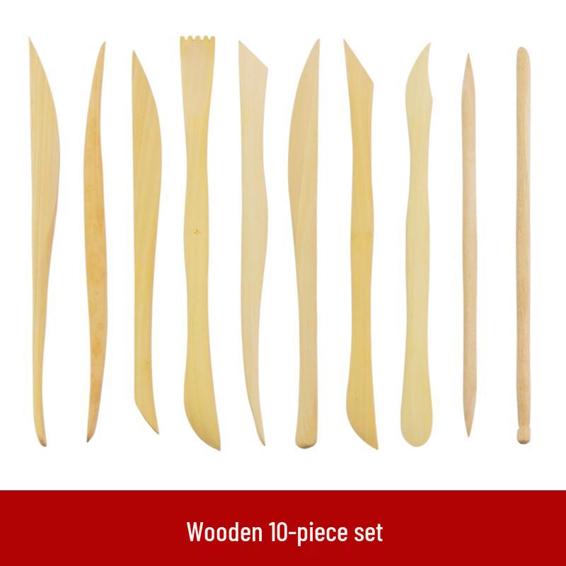 Zestaw narzędzi do rzeźbienia w glinie—Glinka olejowa, plastikowe nożyki do figurek DIY z gliny polimerowej i rzeźbienia w ceramice