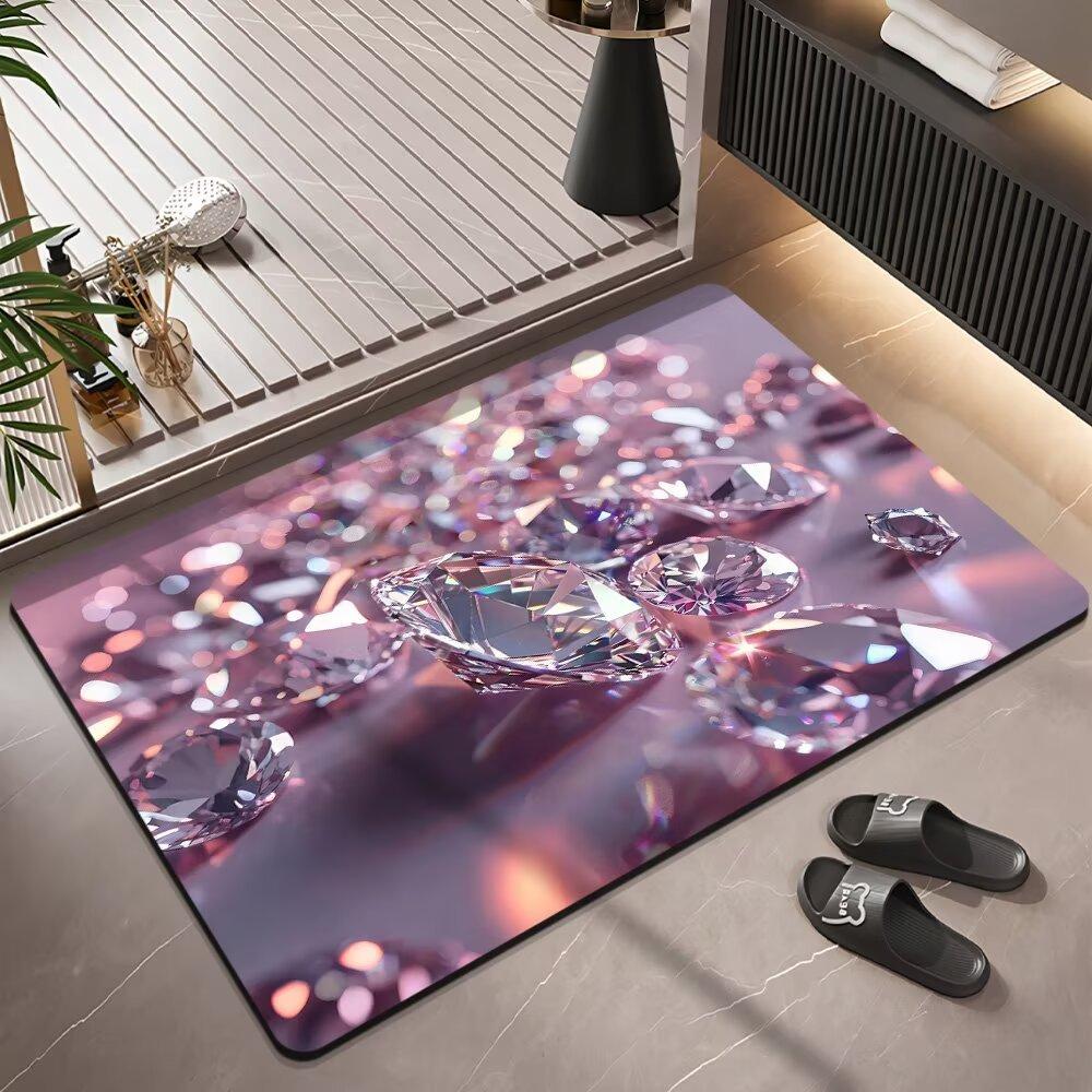 3D Expansion Wind Three-dimensional Diatom Mud Bathroom Floor Mat Absorbent Toilet Door Mat Home Non-slip Foot Mat