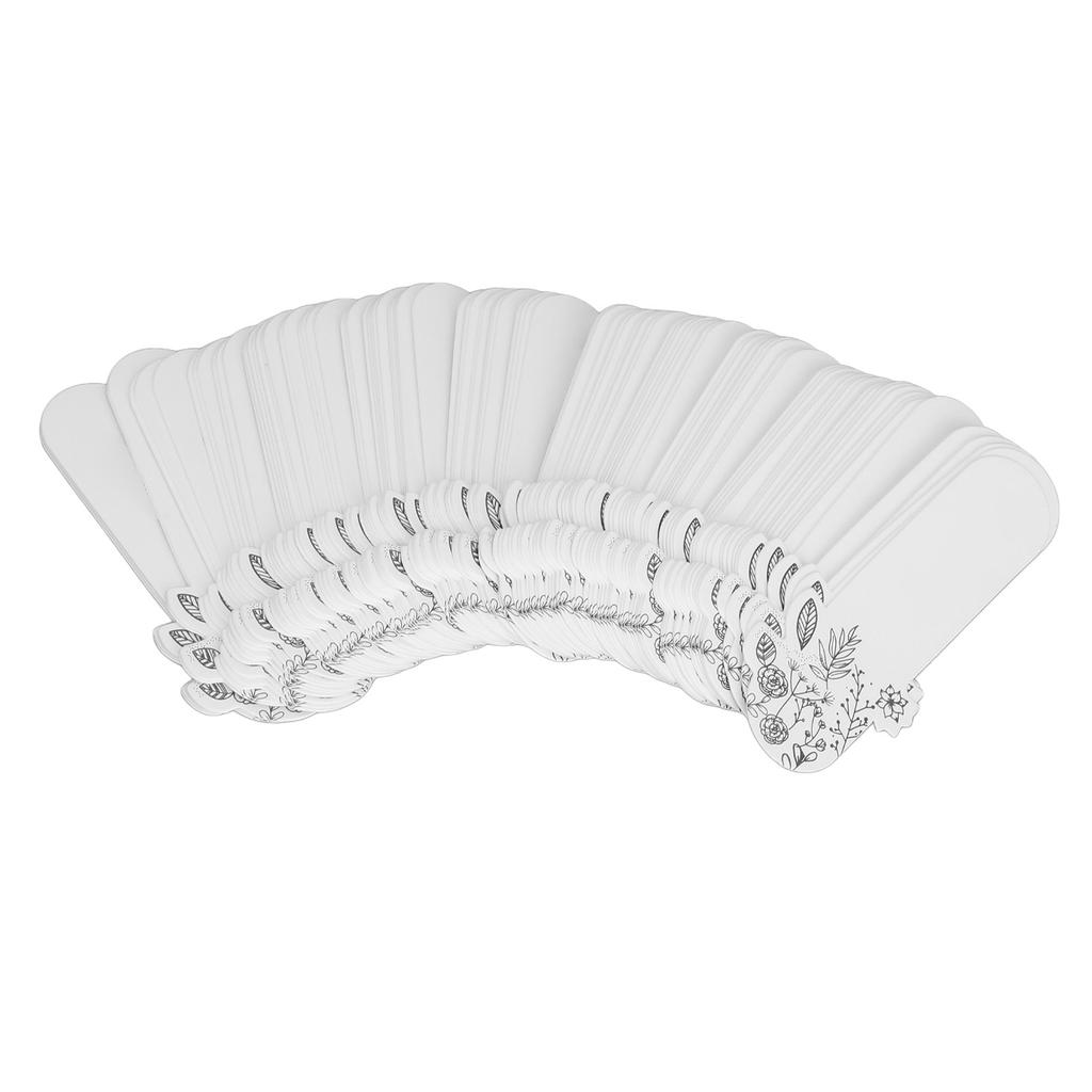 100 Stück Parfüm Teststreifen Blumendruck Weiß Ätherische Öle Testpapier für Aromatherapie Dufttests