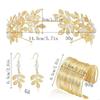 Gold Greek Goddess Hair Jewelry Bridal Earrings Rhinestone Jewelry Set  Hair Accessories
