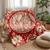 Ornate Elephant Decor Theme Blanket Lightweight Warm Flannel Blanket Decorative Throw Blanket for Home Decoration