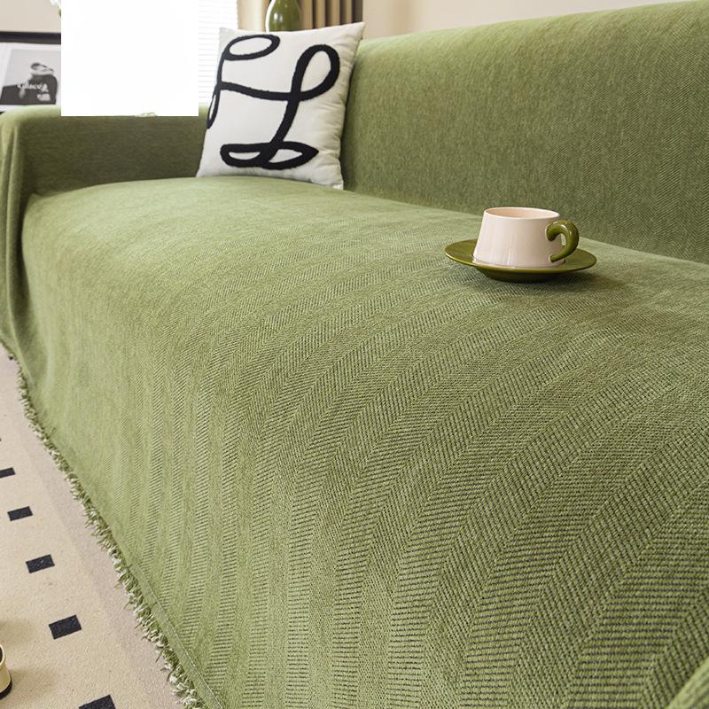 Herringbone Chenille Sofa Towel Cover Cloth Soft Four Seasons Universal All-Inclusive Full Set Sofa Cover Non-Slip