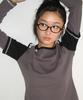 RONRON Sporty Slim Layered Long Sleeve Charcoal Black