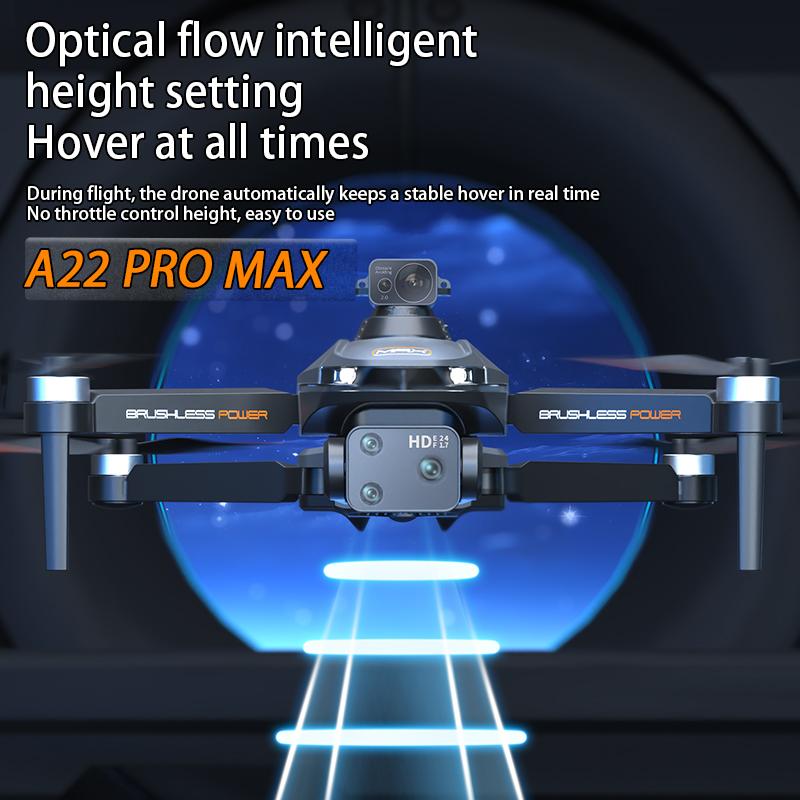 NEW A22 Pro MAX Drone Laser Obstacle Avoidance Aerial Photography 4K Professional HD Camera Brushless FPV RC Folding Quadcopter
